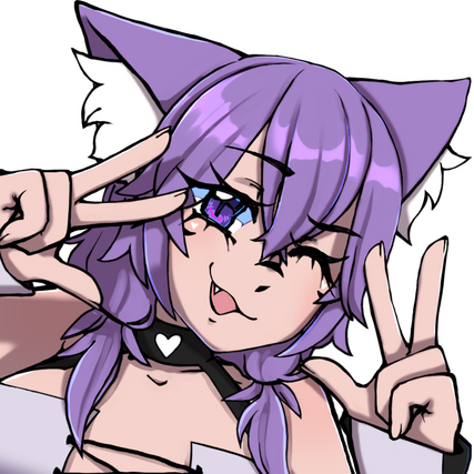 Anime Cat Girl Heart Themed